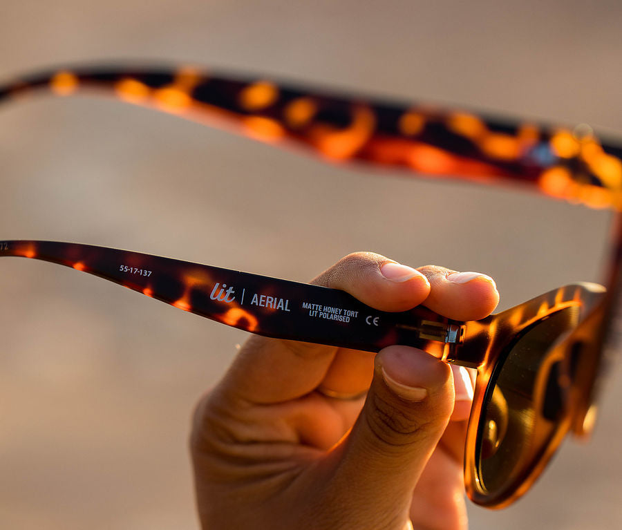 Otis Aerial - Matte Honey Tort / L.I.T. Mirror Blue Polarised