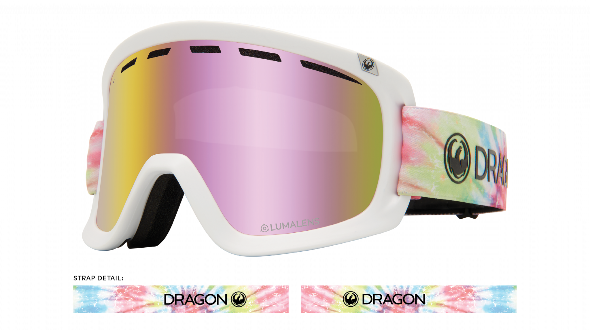 Dragon D1 Otg Tie Dye / Ll Pink Ion + Ll Dark Smoke-UV400 non-polarised-404616032109-404616032109-Dragon Snow-Sunnieside
