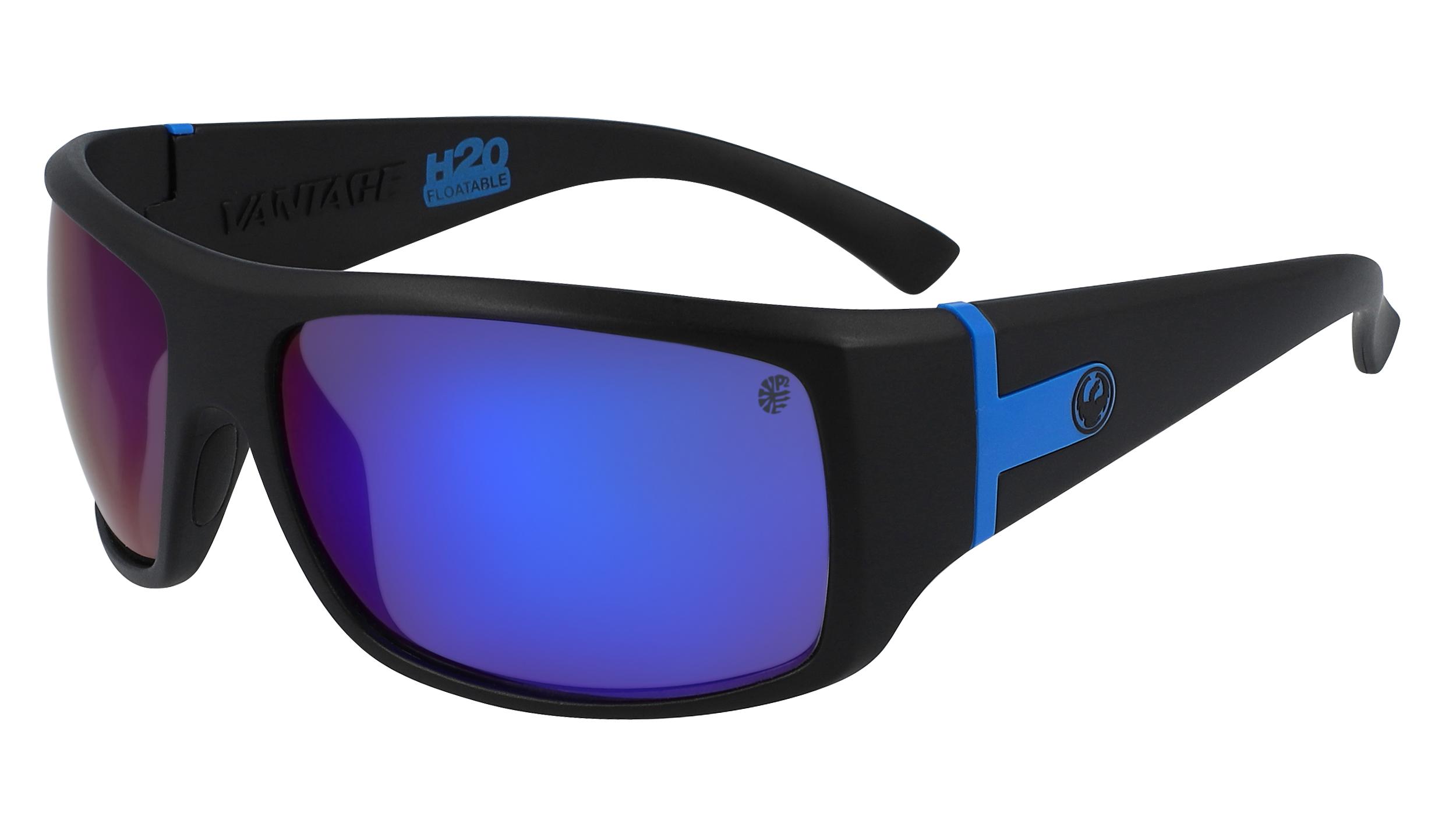 Dragon Vantage H20 Matte Black/Blue P2 Polarised-polarised-25903-046-Dragon Alliance-Sunnieside