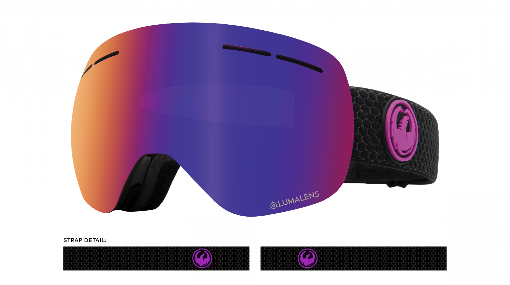 Dragon X1S Split / Ll Purple Ion + Ll Amber-UV400 non-polarised-286037018003-286037018003-Dragon Snow-Sunnieside