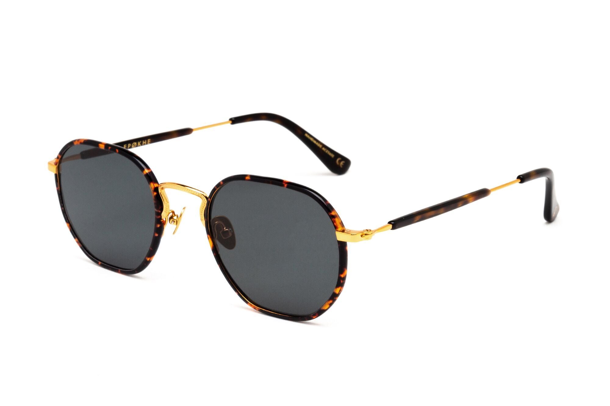Epokhe Denz - Tortoise Polished Windsor Wrap/Gold/Green-UV400 non-polarised-0857-WRPOGRN-OS-Epokhe-Sunnieside