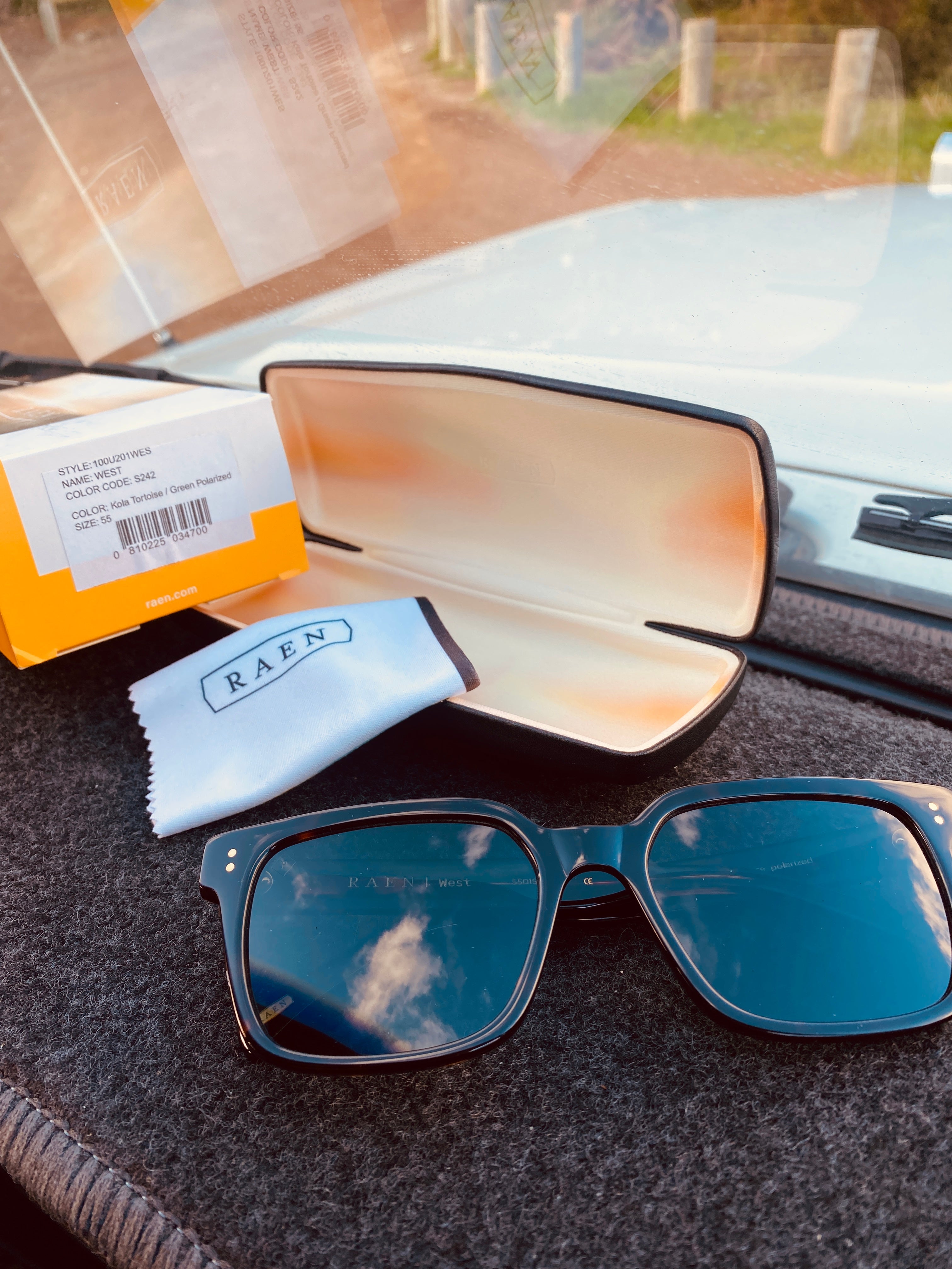 Raen West Kola Tortoise/Green Polarised-polarised-810225034700-100U201WES S242-Raen Optics-Sunnieside