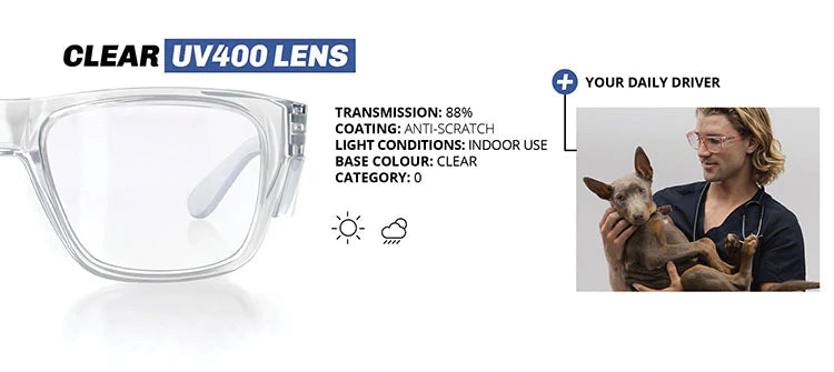 Safestyle Fusions Clear Frame Clear Lens Uv400-UV400 non-polarised-793618213459-FCC100-Safestyle-Sunnieside