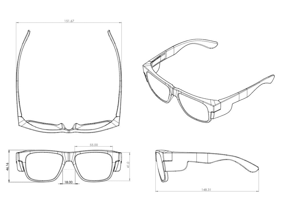 Safestyle Fusions Clear Frame Clear Lens Uv400-UV400 non-polarised-793618213459-FCC100-Safestyle-Sunnieside