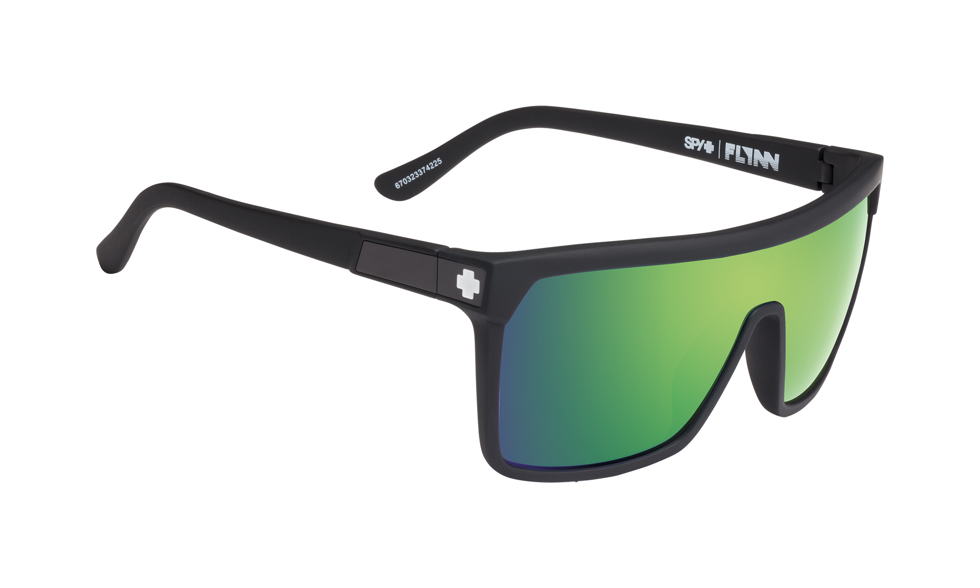Spy Flynn Matte Black - Happy Bronze With Green Spectra Mirror-UV400 non-polarised-648478766389-670323374225-Spy Optic-Sunnieside