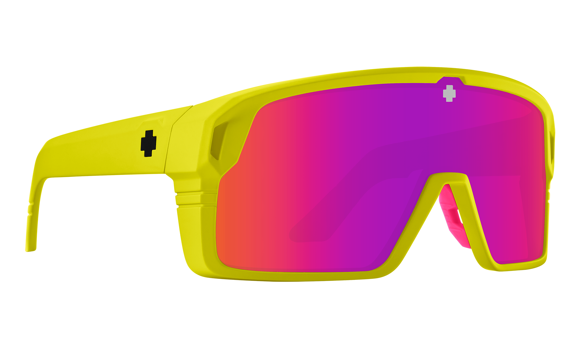 Spy Monolith Matte Neon Yellow - Happy Gray Green Pink Spectra Mirror-UV400 non-polarised-6700000000152-6700000000152-Spy Optic-Sunnieside